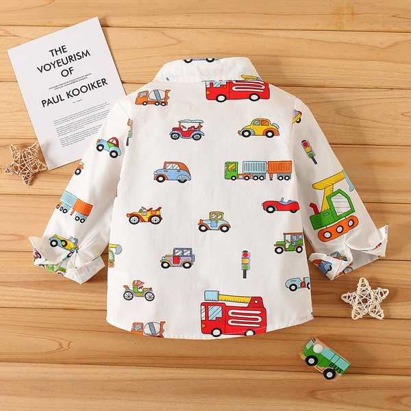 Toddler Boy Adorable Car Allover Long-sleeve Shirt