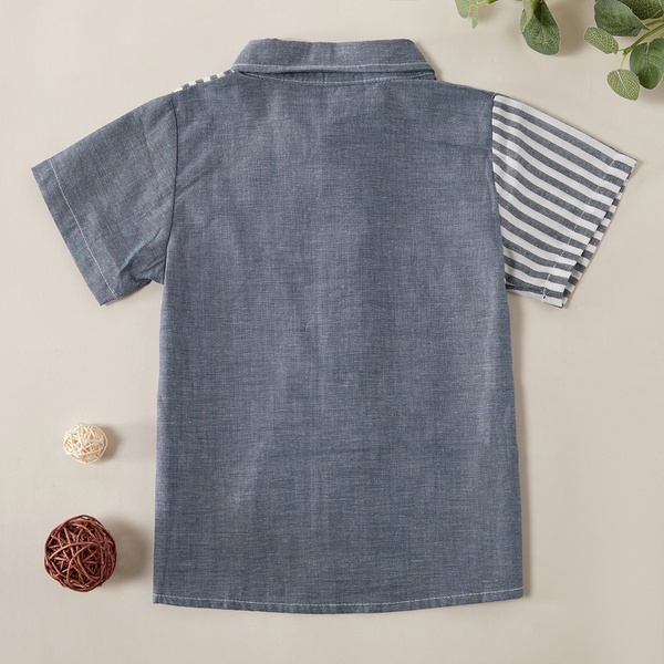 Toddler Boy Stylish Striped Colorblock Shirt