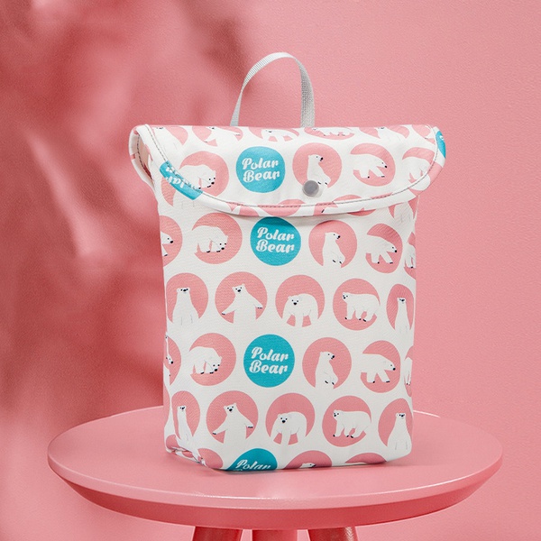Cartoon Bear Waterproof Baby Diaper Bags Maternity Bag Reusable Diaper Cover Dry Wet Bag