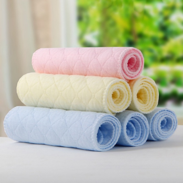 10 Pcs Three-layer Cotton Cloth Diaper Inserts