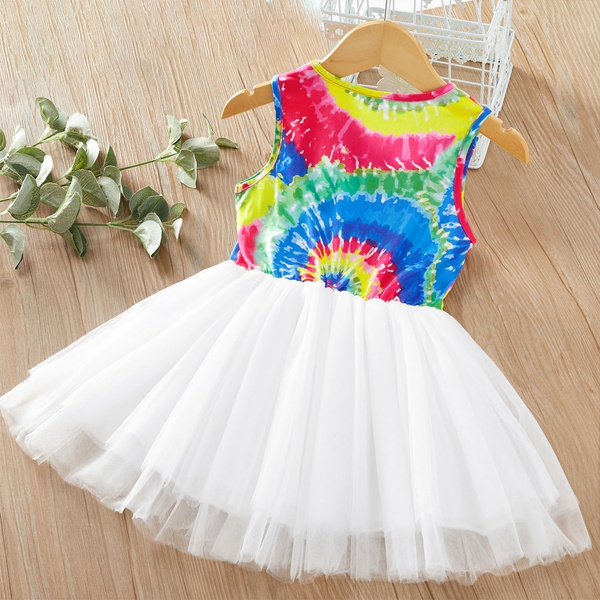 Baby/Toddler Girl Rainbow Sleeveless Knee-length Skirt