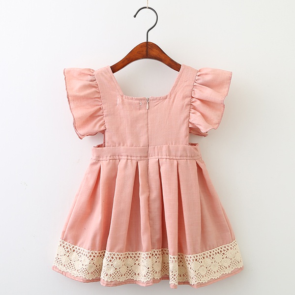 Baby / Toddler Girl Stylish Hollow Out Solid Dress