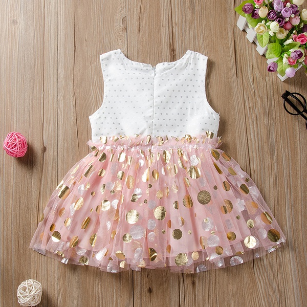 Baby / Toddler Girl Pretty Polka Dots Tulle Dress