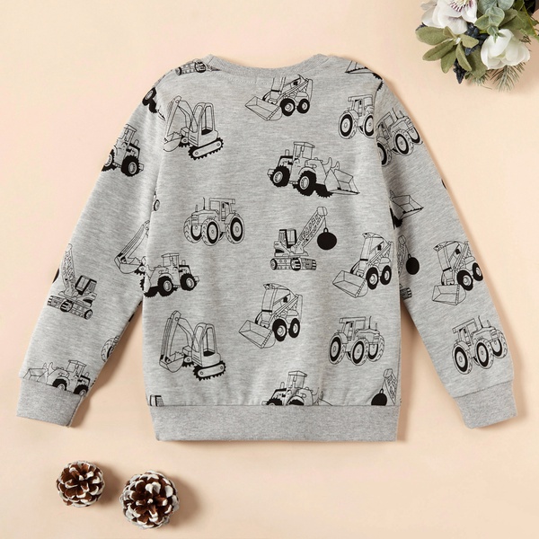 Fashionable Cartoon Car Long-sleeve Sweatershirt