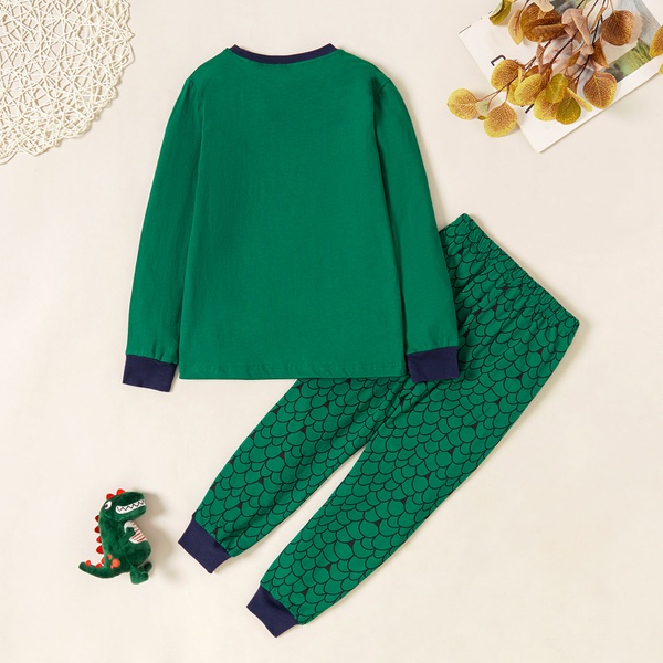 Stylish Dinosaur Print Sweatshirt and Allover Pants Set