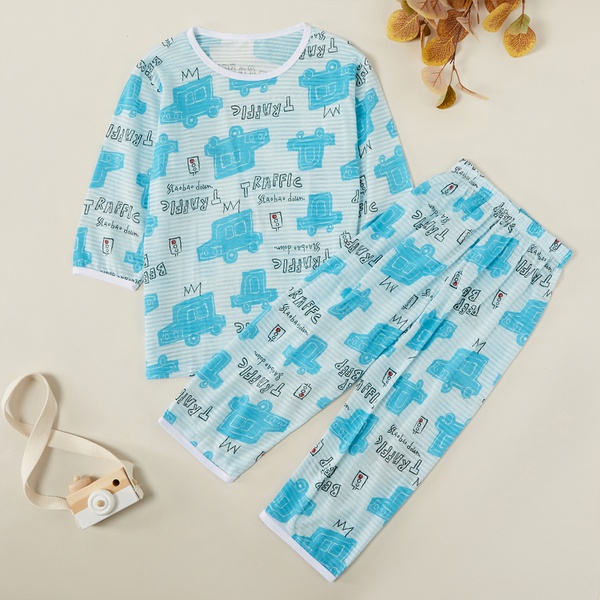 Stylish Car Print Allover Tee and Pants Set