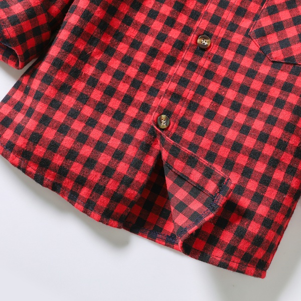 Trendy Christmas Plaid Long-sleeve Shirt for Boy