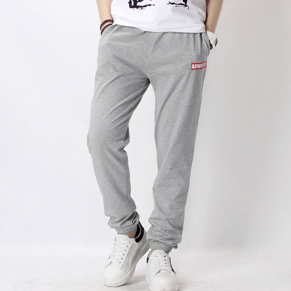 Simple Letter Print Pants