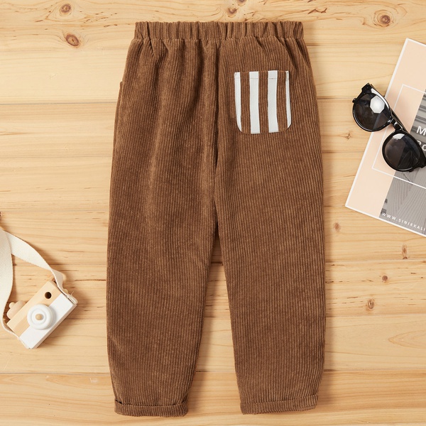 Fashionable Striped Back Pocket Decor Pants
