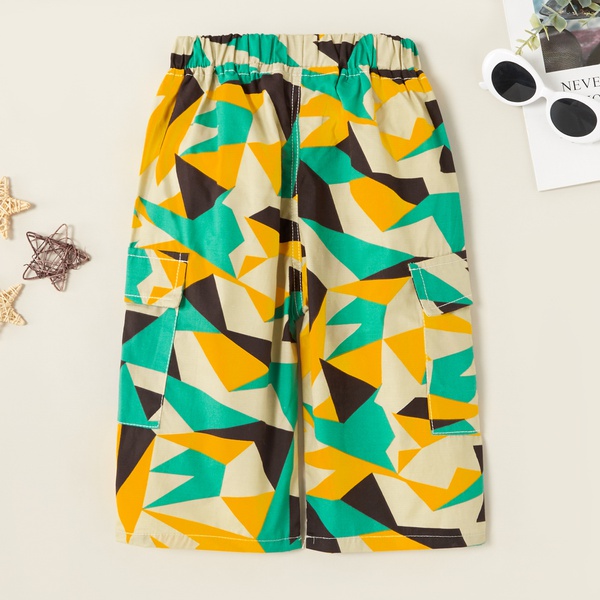 Trendy Geometric Figure Allover Print Pants