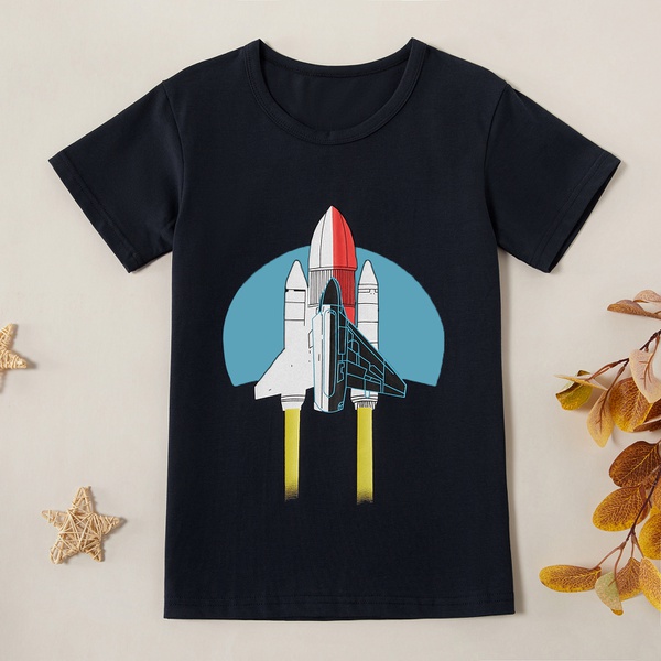 Fashionable Rocket Print Tee
