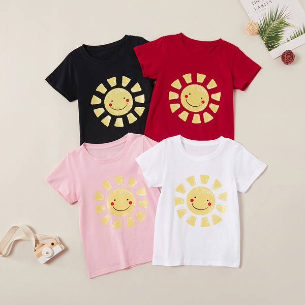 Fashionable Sun Print Short-sleeve Tee