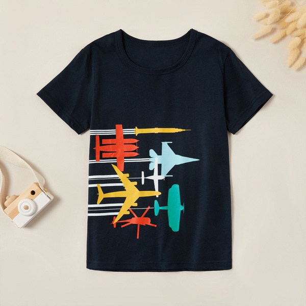 Trendy Airplanes Race Print Tee
