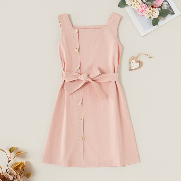 Fashionable Solid Bound Sleeveless Dresses