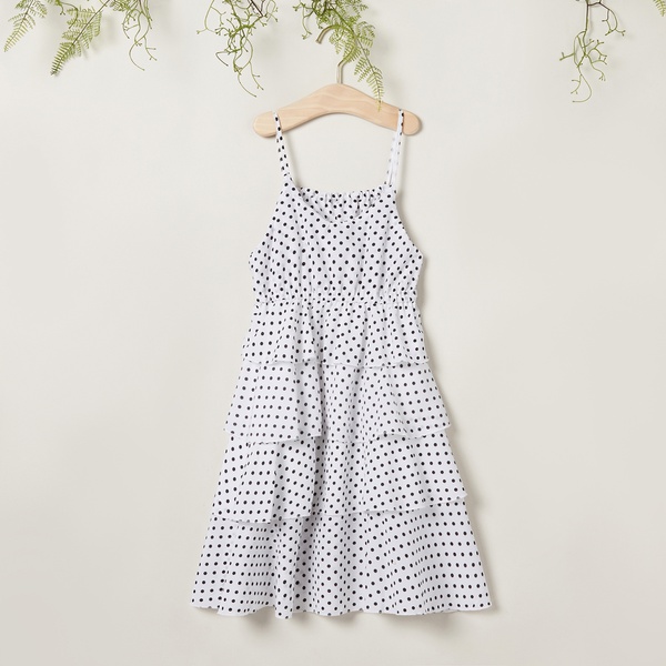 Sweet Polka Dots Cake Sling Dresses