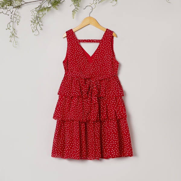 Sweet Polka Dots Chiffon Cake Dress