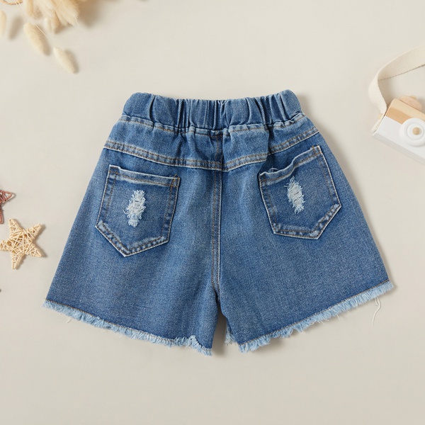 Trendy Denim Tasseled Shorts