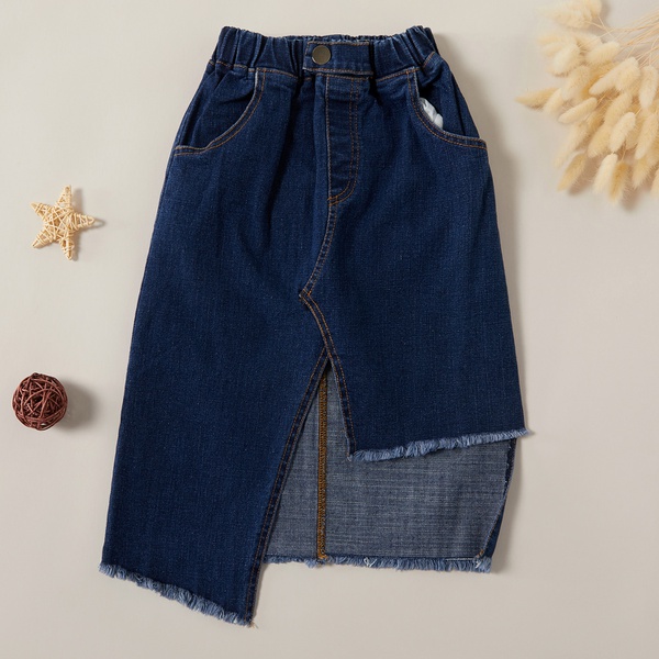 Fashionable Irregular Denim Skirt