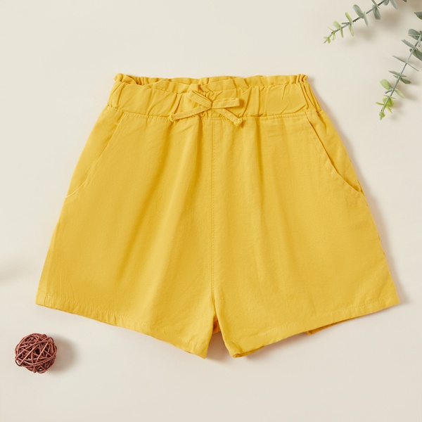 Trendy Solid Drawstring Shorts