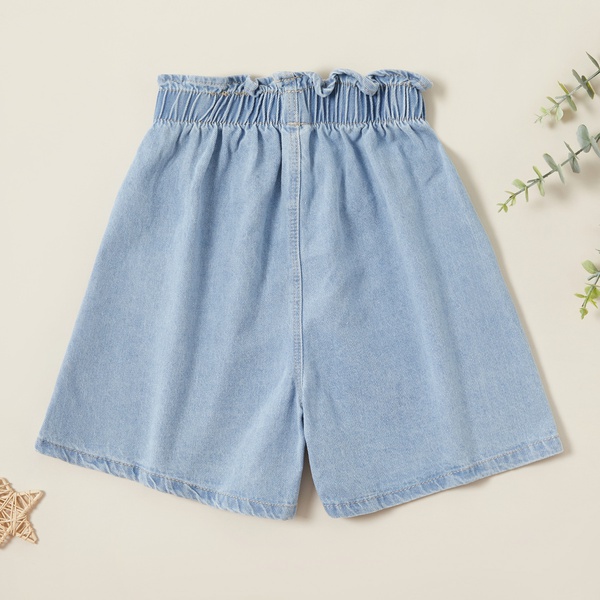 Stylish Denim Ruffled Shorts
