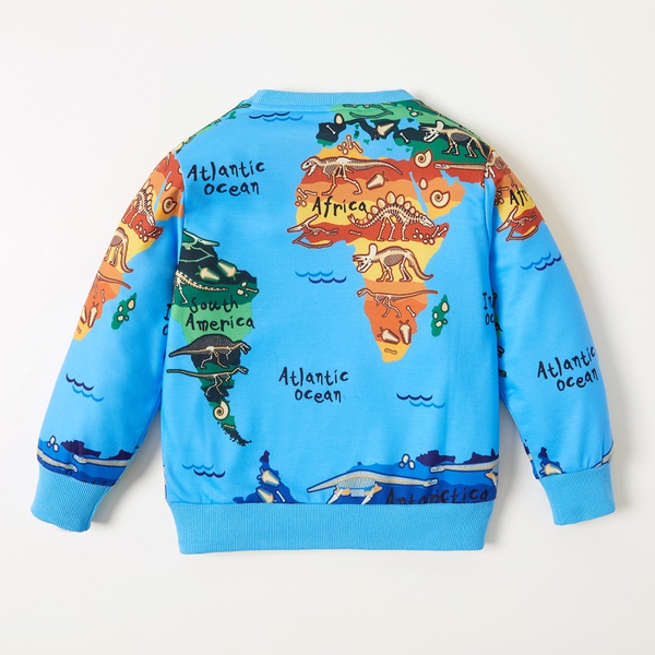 Stylish World Map Print Sweatshirt