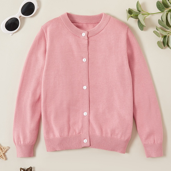 Fashionable Solid Button Sweaters Cardigans