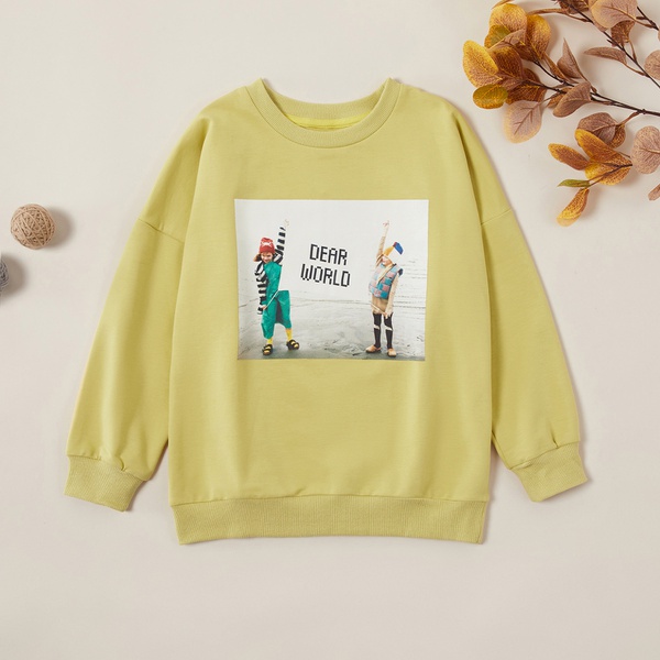 Trendy DEAR WORLD Letter Print Sweatshirts