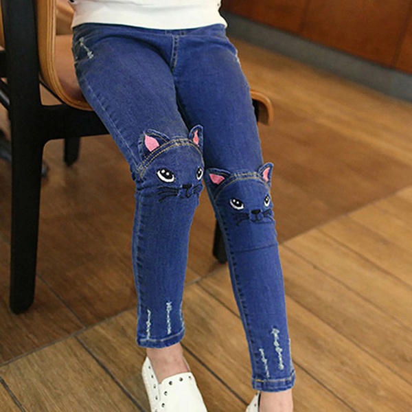 Cat Design Jeans for Kid