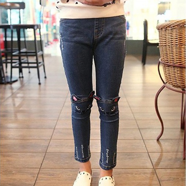 Cat Design Jeans for Kid