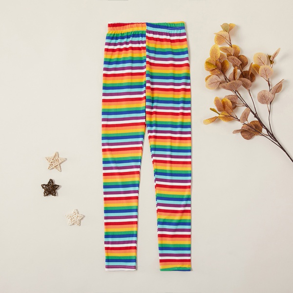 Casual Colorful Striped Leggings