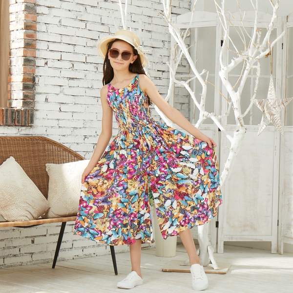 Colorful Butterfly Pattern Jumpsuit