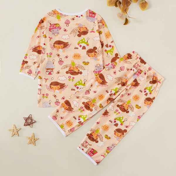 Pretty Elfin Allover Print Tee and Pants Set
