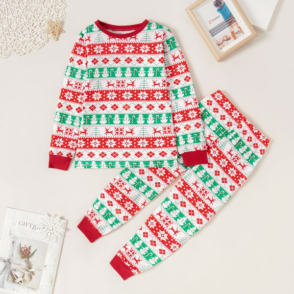 Stylish Christmas Allover Print Sweatshirt and Pants Set