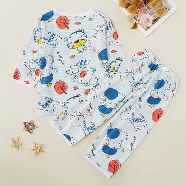 Pretty Zoo Print Allover Tee and Pants Set