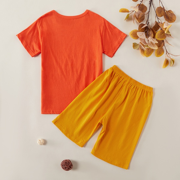 Stylish Lion Print Tee and Solid Pants Set