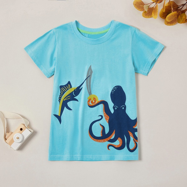 Trendy Seafloor War Print Tee