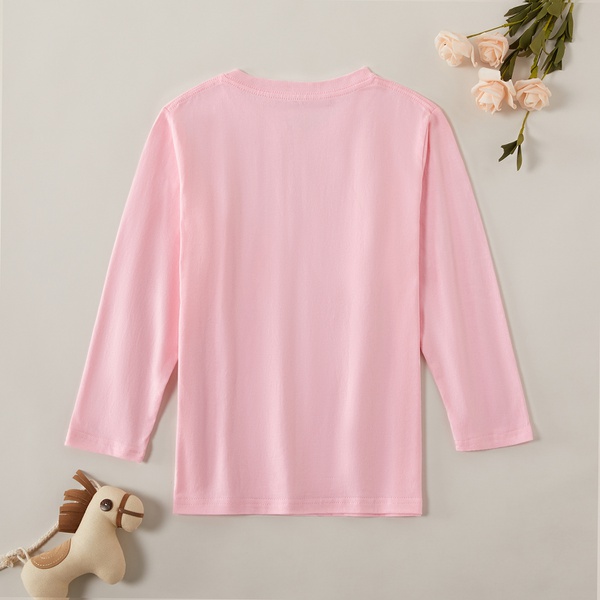 Sweet Cartoon Animal Unicorn Print Long-sleeve Tee