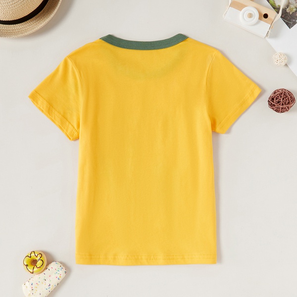 Fashionable Camouflage Letter Tee