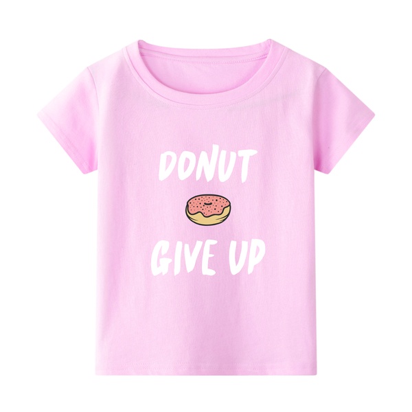 Fashionable Letter Print Doughnut Tee for Girls