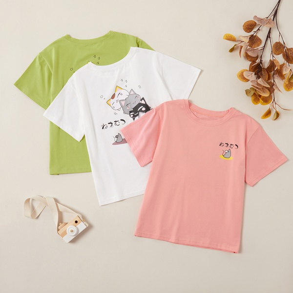 Beautiful Cute Cats Back Print Tees
