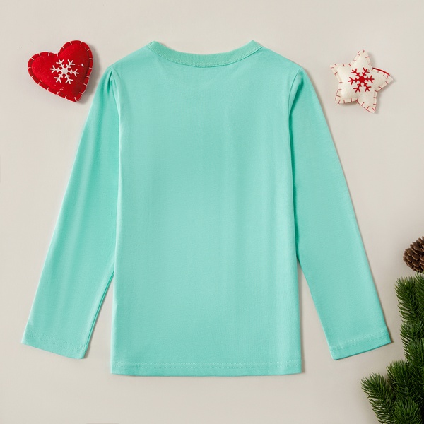 Stylish Cartoon Deer Print Long-sleeve Tee