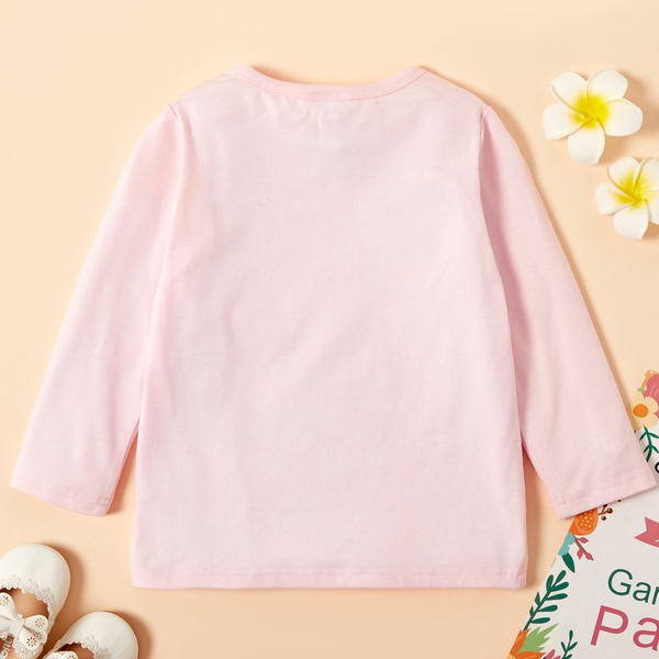Fashionable Unicorn Print Long-sleeve Tee