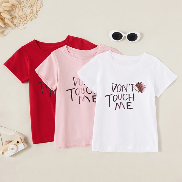 Stylish Letter Print DON’T TOUCH ME Tees