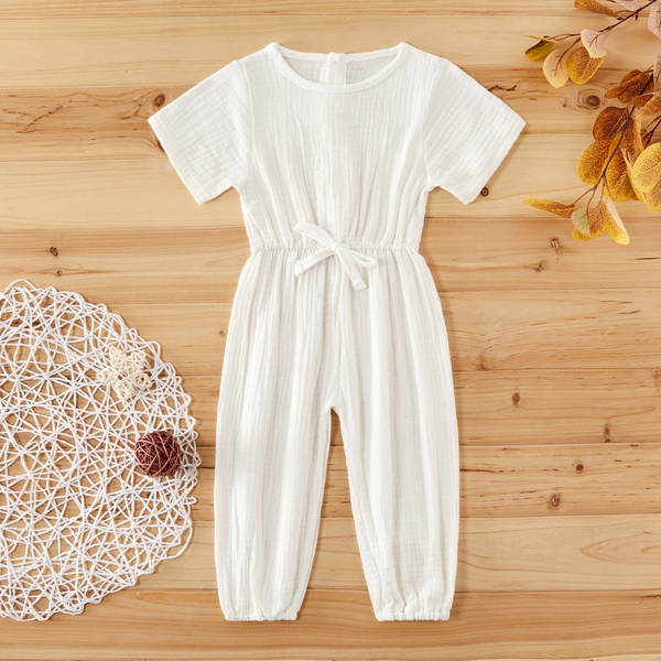 Baby / Toddler Basic Solid Strappy Elasticized Onesies