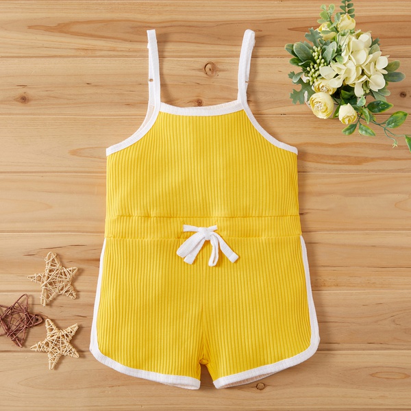 Baby / Toddler Girl Casual Solid Jumpsuits