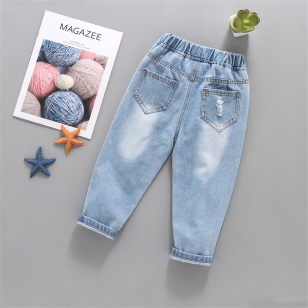 Baby / Toddler Stylish Stars Print Ripped Jeans