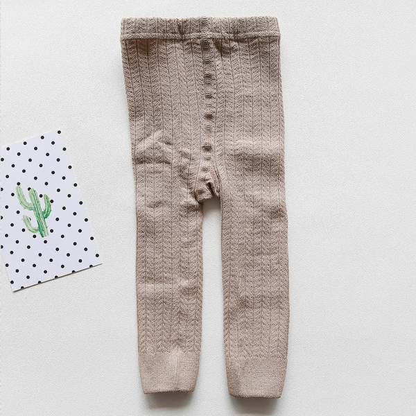 Baby Girl Solid Stretchy Leggings