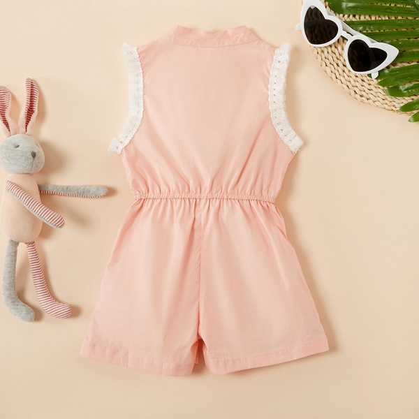 Baby / Toddler Girl Casual Solid Jumpsuits