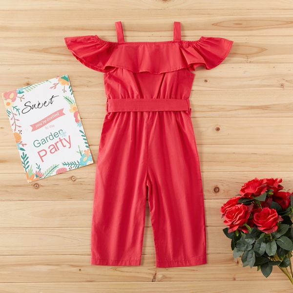 Toddler Girl Casual Solid Flounced Collar Bowknot Onesies