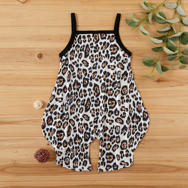 Baby / Toddler Girl Trendy Leopard Print Jumpsuit